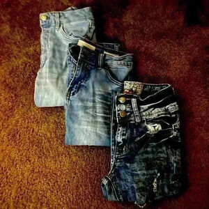 3 pairs of girls jeans- junior size 3